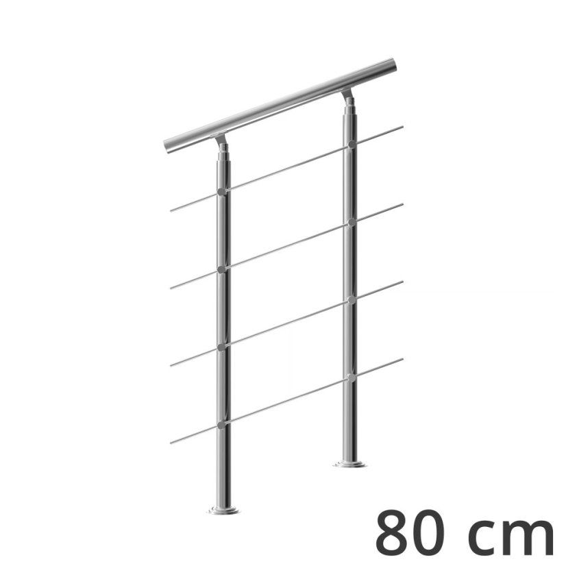 Corrimano per scale in acciaio inossidabile a 4 pioli