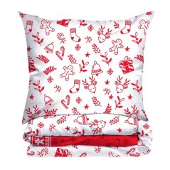 Weihnachtsbettwäsche aus hochwertiger Baumwolle - Motiv Weihnachtsornamente