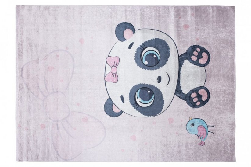 Kinderteppich mit liebenswertem Panda-Motiv