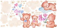 Adesivo da parete per bambini orsacchiotto paese