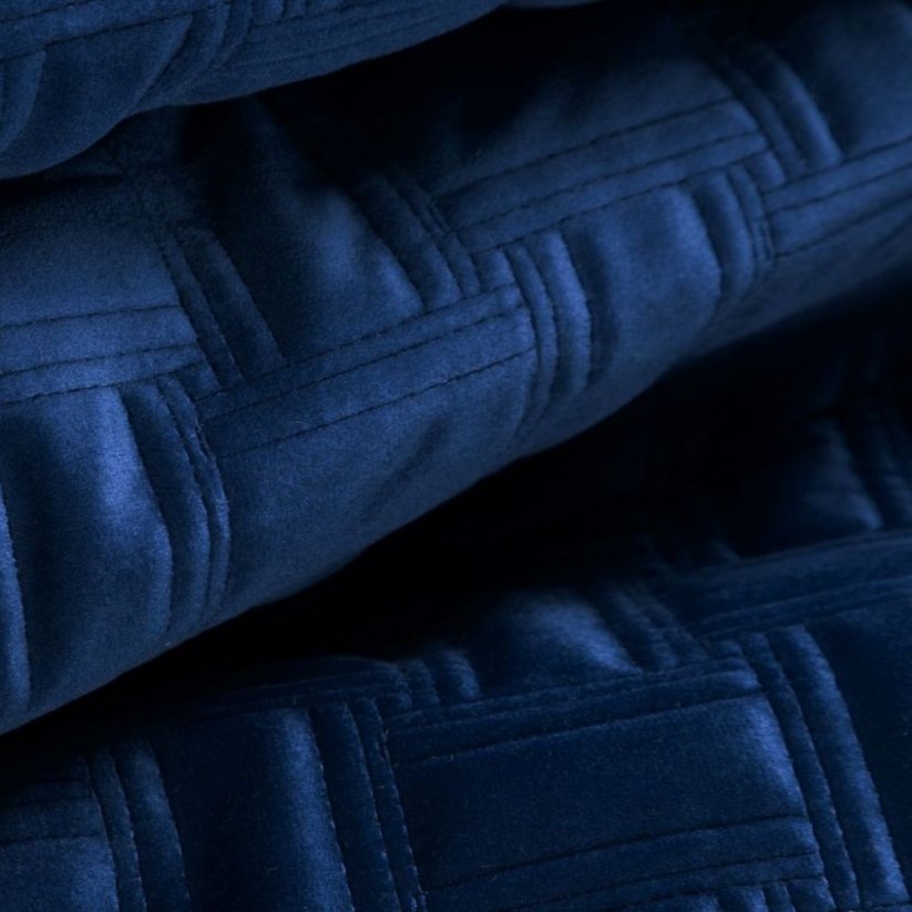 Cuvertură de pat albastră din catifea fenomenală