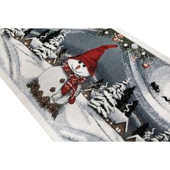 Gobelin-Tischdecke mit Schneemann 40x180 cm