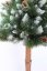 Луксозна леко заснежена изкуствена коледна елха с шишарки на дънер 190 см