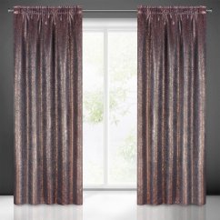 Perdele negre de lux cu imprimare de cupru 135 x 270 cm