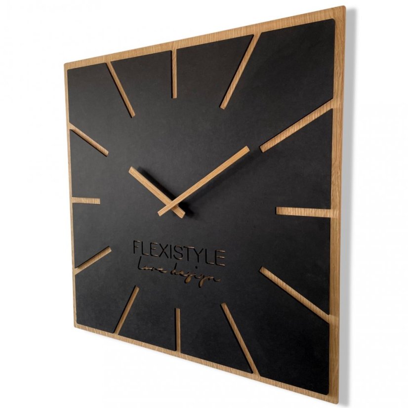 Stilvolle Wanduhr aus Holz 60 cm