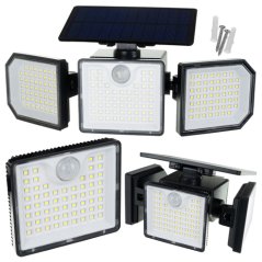 Solarlampe 167 LED 500 lm mit Bewegungs- und Dämmerungssensor - IP65