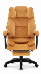 Ergonomická kancelárska stolička HC-1031 s podnožkou - horčicovo-žltá
