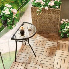 Pologuľatý balkónový stolík – sklenený s kovovou konštrukciou