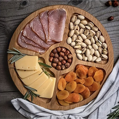 Bambusová otočná servírovacia doska Ø 33 cm