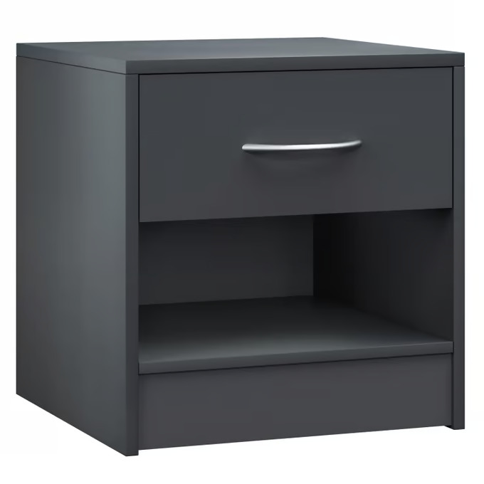 Măsuță de noptieră Kiel cu sertar și raft 41 × 39 × 28 cm - Culoare: Alb