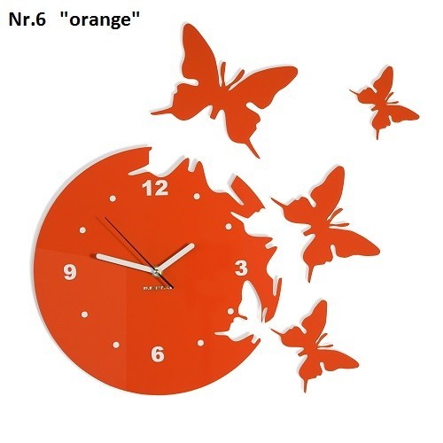 Ceas de perete modern cu fluturi