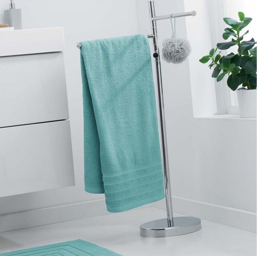 Asciugamano in cotone nel trendy color menta 70 x 130 cm