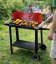 Kerekes kerti faszenes grill kerekekkel és polcokkal 87 x 35 x 80 cm