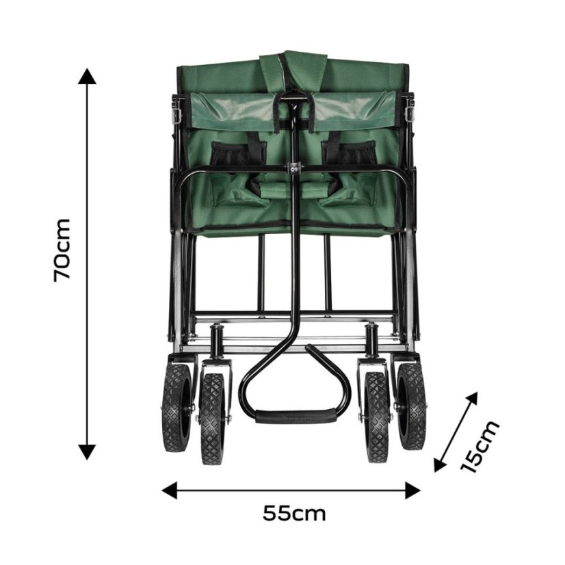 Skládací vozík NEO TOOLS – nosnost 80 kg, otočná kolečka 20 cm