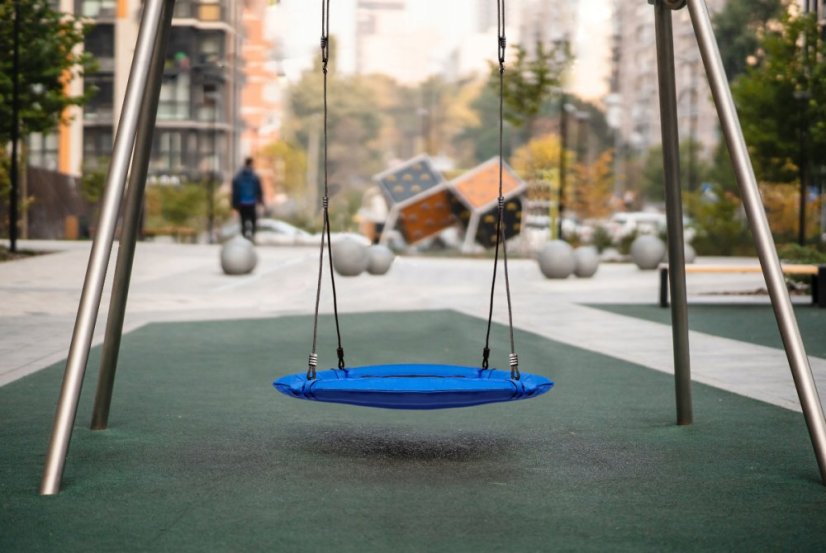 Hängender Schaukelring für Kinder in Blau