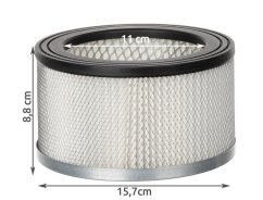 Издръжлив HEPA филтър за прахосмукачка за пепел 15,7 x 8,8 cm