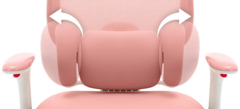Ergonomické ružové detské kreslo HC-999 - látkové
