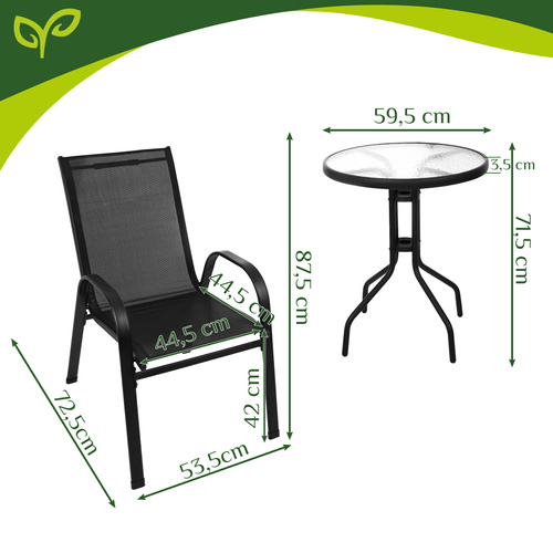 Zahradní nábytek na balkon - sada stůl + židle