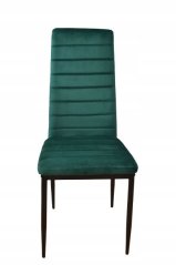 Set de 4 scaune elegante din catifea verde