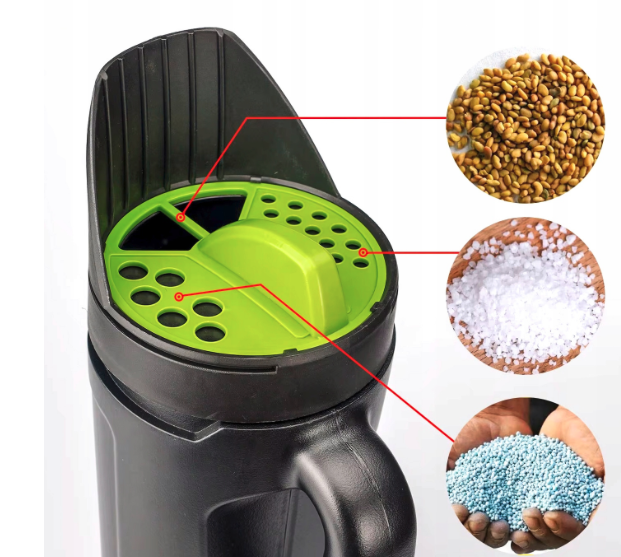 Instrument de împrăștiere manuală 2,5 l - pentru îngrășăminte, semințe, sare și nisip