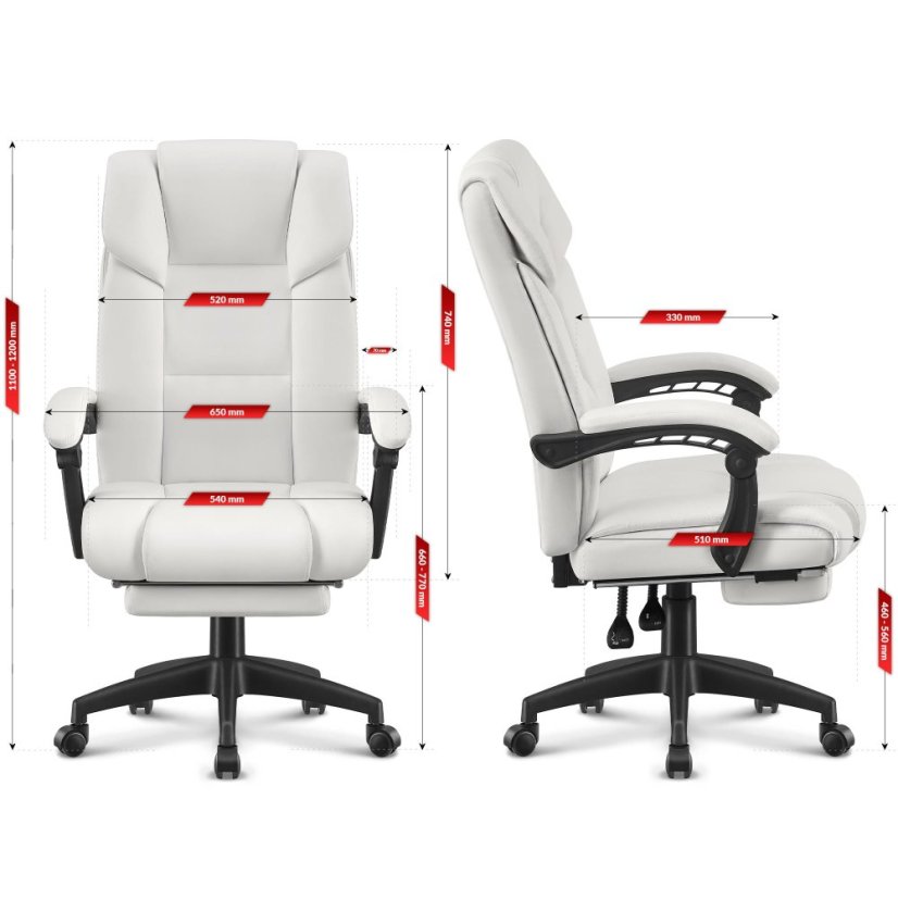 Irodai szék HC-1029 BROWN lábtartóval