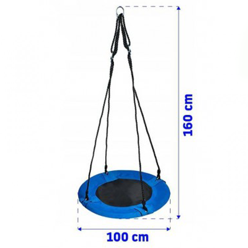 Závesný hojdací kruh pre deti v zelenej farbe