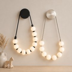 Moderní LED nástěnné svítidlo s kulatými stínidly