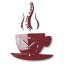 Стенен часовник Time for coffee - Цвят: Кафяво