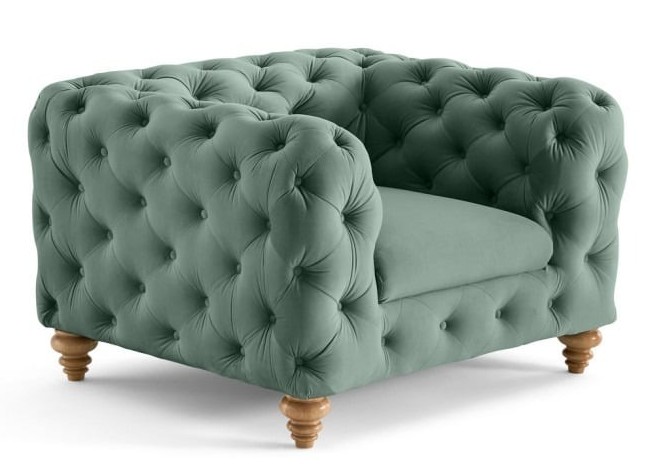 Prešívané luxusné zamatové kreslo do obývačky – dostupné v rôznych farbách