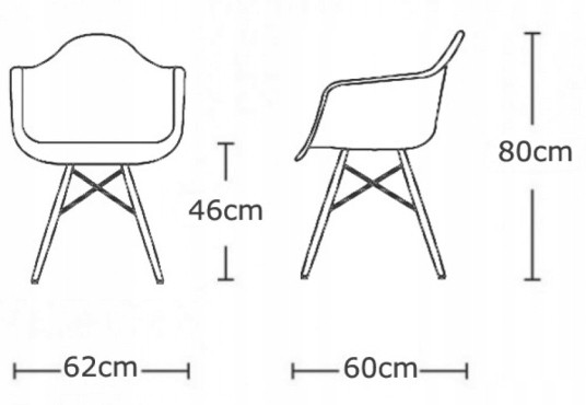 Štýlová umelá stolička v bielej farbe
