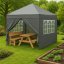 Tenda da giardino con 4 pareti 3x3 m