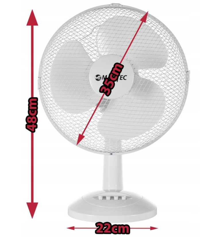 Stolný ventilátor MalTec WBS60WT biely