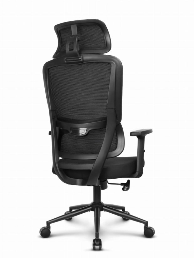 CABRO C506 scaun de birou ergonomic cu tetieră și suport lombar, până la 150 kg, negru