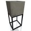Elegantes graues Metall Pflanzgefäß LOFT FIORINO 22X22X50 cm