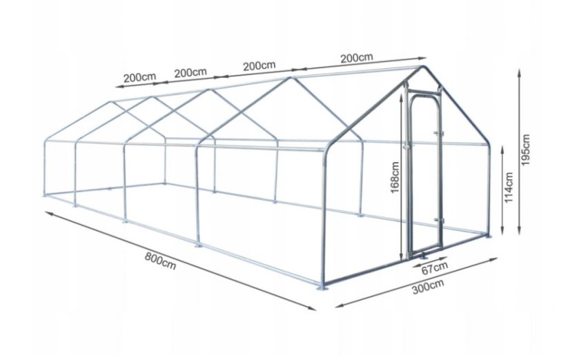 Přenosný výběh pro slepice 3 x 8 m - 24m2