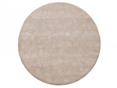 Okrúhly koberec v béžovej farbe