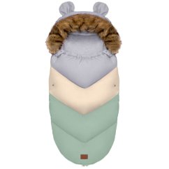 Sacco invernale estensibile Teddy verde-grigio