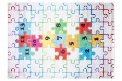 Tappeto per bambini con motivo a puzzle colorato 