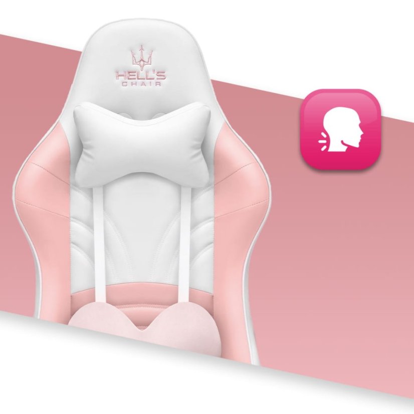 Rainbow Gamer szék - rózsaszín-fehér