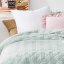 Cuvertură pentru pat dublu culoarea mentol matlasată 220 x 240 cm
