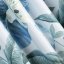 Perdea frumoasă albastră-argintie, cu motiv floral 140 x 270 cm