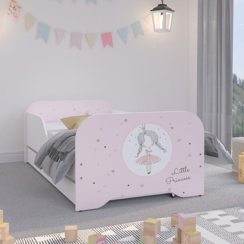 Prekrasan dječji krevet 160 x 80 cm sa princezom