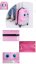 Detský cestovný kufor 3D s ružovou mačkou 29 l