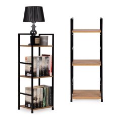 Moderní regál 80 cm se 3 policemi dřevo / kov