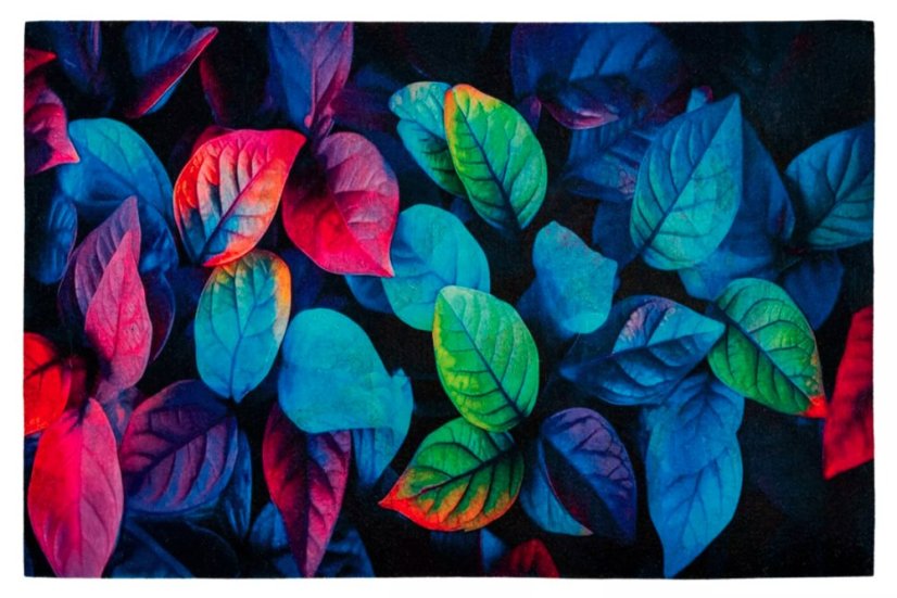 Protišmyková rohožka pred dvere PRINT - farebné listy