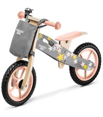 Ružičasti balans bicikl s džepom za pohranu