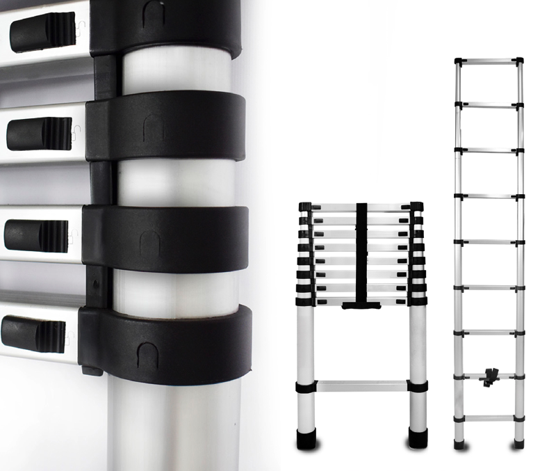 Aluminijske teleskopske ljestve 9 stepenica 125 kg