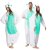 Turkizno-bel kigurumi kombinezon z motivom samoroga velikost M
