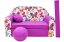 Kindersofa rosa 98 x 170 cm Schmetterlinge