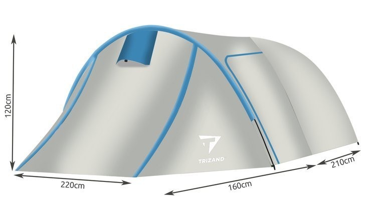 Turistický stan pro 3 osoby Trizand